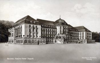 Pocztówka litograficzna przedstawiająca projekt budynku Hotelu Kasyno, z ok. 1924 źródło: KC