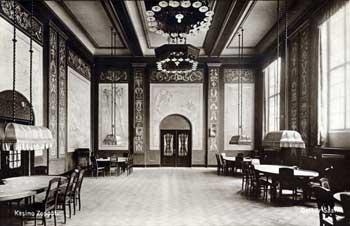 Wnętrze kasyna w Sopocie, Sala Żółta, zdjęcie z ok. 1925 r. źródło: KC