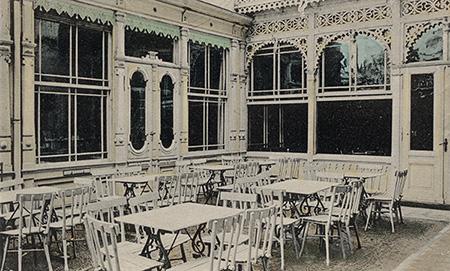 Wnęrze kawiarnii w Hotelu Werminghoff, zdjęcie z ok 1900 r. źródło: UM