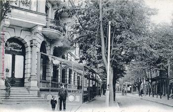 Hotel Werminghoff, widok od strony dawnej ul. Południowej w kierunku ul. Morskiej, zdjęcie z 1901 r.  źródło: MM