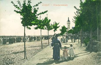 Nadmorska promenada biegnąca przez Park Północny, zdjęcie z 1905 r. źródło: KC