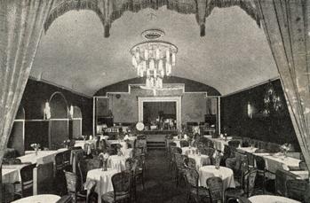 Wnętrze kabaretu Indra Palast oraz restauracja Ernst, zdjęcie z ok. 1930 r. źródło: WS