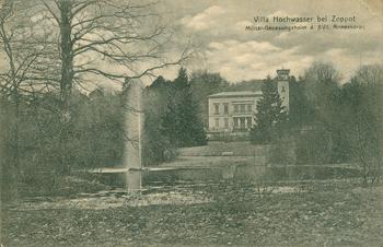 Willa Stawowie widziana od strony frontowego ogrodu, zdjęcie z 1908 r. źródło: MM