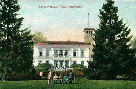 Willa w posiadłości Stawowie w okresie siedziby XVII pułku Huzarów, zdjęcie z ok. 1905 r. źródło: KC